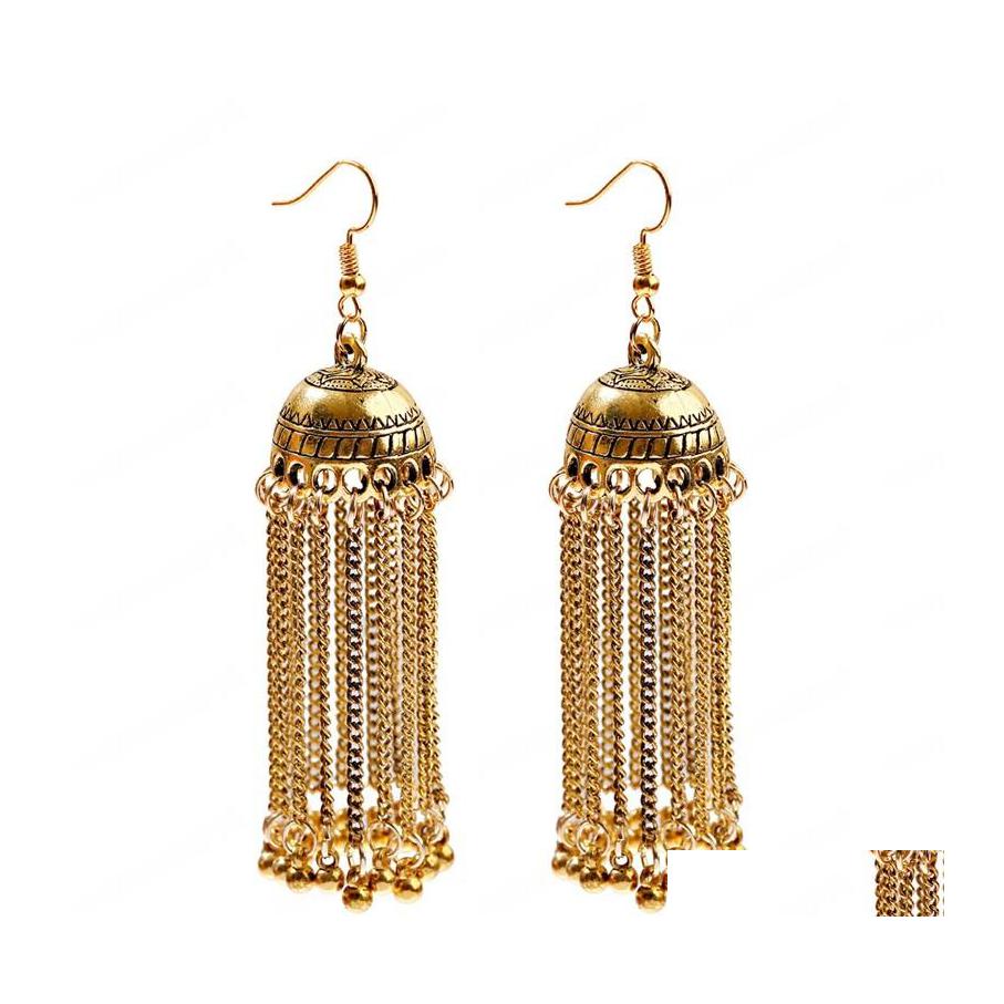 Dangle Chandelier Vintage Women Gold Indian Earring Jewelry Ladies Retro Round Bell Long Tassel Jhumka Earrings Oorbellen Drop Deli Dhdxx
Dangle Chandelier Vintage Women Gold Indian Earring Jewelry Ladies Retro Round Bell Long Tassel Jhumka Earrings Oorbellen Drop Deli Dhdxx