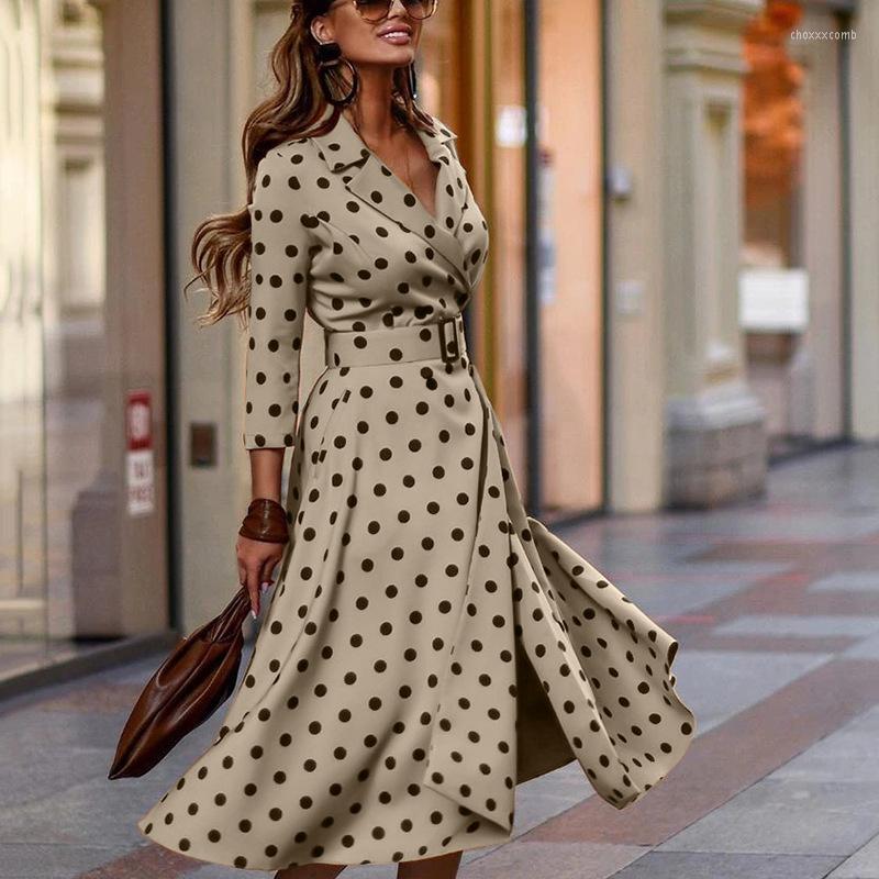 Casual Dresses 2023 Women' Autumn Elegant Suit Collar Commuter Wear Office Ladies Fashion Polka Dot Dress Coat Retro Long Sleeve, Khaki
Casual Dresses 2023 Women' Autumn Elegant Suit Collar Commuter Wear Office Ladies Fashion Polka Dot Dress Coat Retro Long Sleeve, Khaki