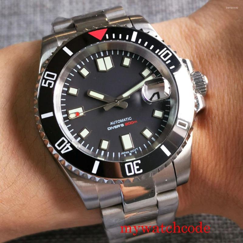 Wristwatches 40mm Japan NH35 Sterile Black Dial Automatic Men Watch Sapphire Glass Luminous Stainless Steel Bracelet, Model 1 no logo
Wristwatches 40mm Japan NH35 Sterile Black Dial Automatic Men Watch Sapphire Glass Luminous Stainless Steel Bracelet, Model 1 no logo