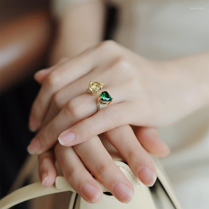 Cluster Rings Ins Top Sell Sweet Cute Simple Fine Jewelry 925 Sterling Silver Heart Shape Emerald CZ Diamond Women Wedding Band Ring Gift
Cluster Rings Ins Top Sell Sweet Cute Simple Fine Jewelry 925 Sterling Silver Heart Shape Emerald CZ Diamond Women Wedding Band Ring Gift