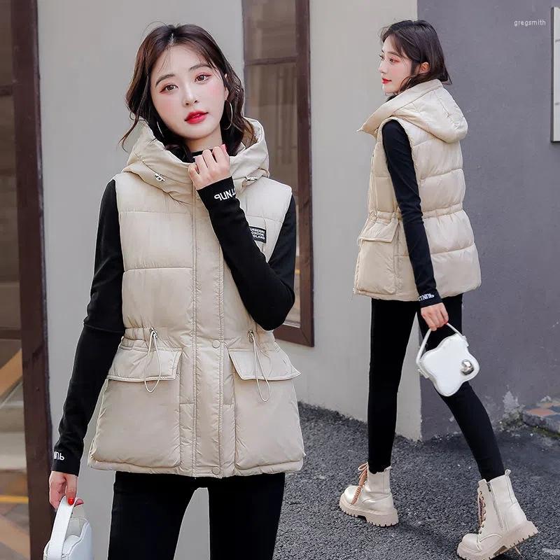 Women's Vests Down Cotton Vest Women 2023 Autumn Winter Sleeveless Jacket Korean Loose Fashion Hooded Parkas Warm Pockets Waistcoat, Purple
Women's Vests Down Cotton Vest Women 2023 Autumn Winter Sleeveless Jacket Korean Loose Fashion Hooded Parkas Warm Pockets Waistcoat, Purple