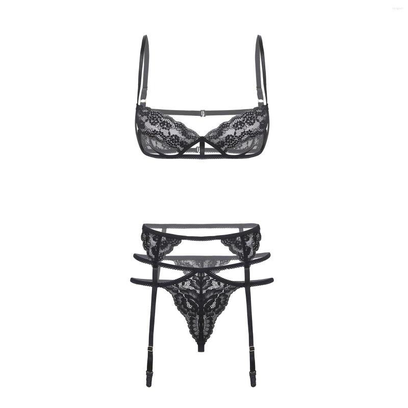 Bras Sets 3Pcs Black Sexy Women Lace Lingerie Underwired Unlined Adjustable Garter Belt Underwear G-string Nightwear Sleepwear
Bras Sets 3Pcs Black Sexy Women Lace Lingerie Underwired Unlined Adjustable Garter Belt Underwear G-string Nightwear Sleepwear