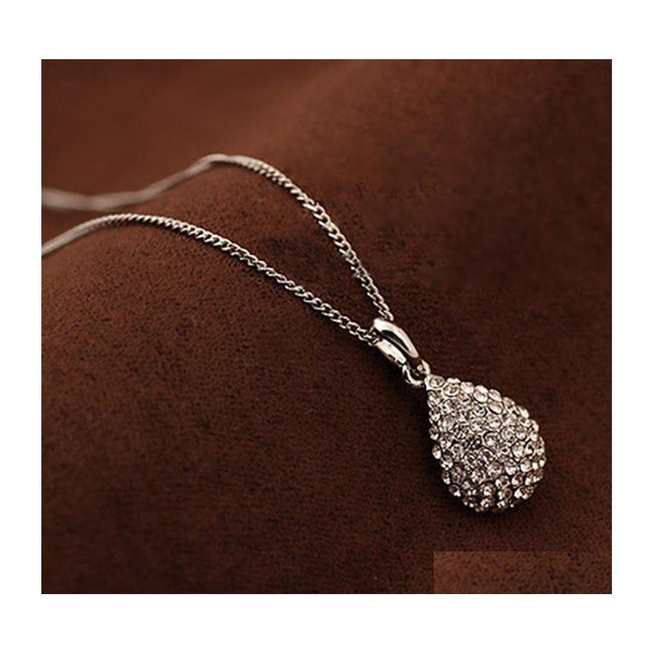 Pendant Necklaces Crystal Necklace Lady Sier Gold Color Pendants Jewelry Water Drop Nanashop Delivery Dhvkt
Pendant Necklaces Crystal Necklace Lady Sier Gold Color Pendants Jewelry Water Drop Nanashop Delivery Dhvkt