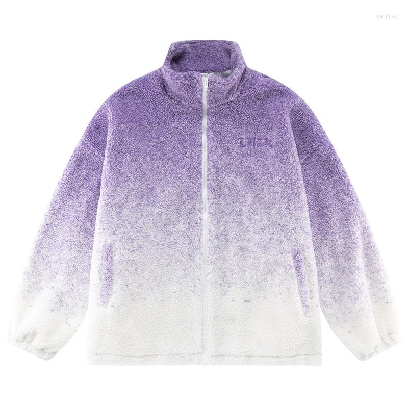 Men's Jackets Winter Thick Lamb Wool 2023 Coat Men Harajuku Streetwear Gothic Letter Embroidery Gradient Korean Fashion Thermal Plush, Purple
Men's Jackets Winter Thick Lamb Wool 2023 Coat Men Harajuku Streetwear Gothic Letter Embroidery Gradient Korean Fashion Thermal Plush, Purple