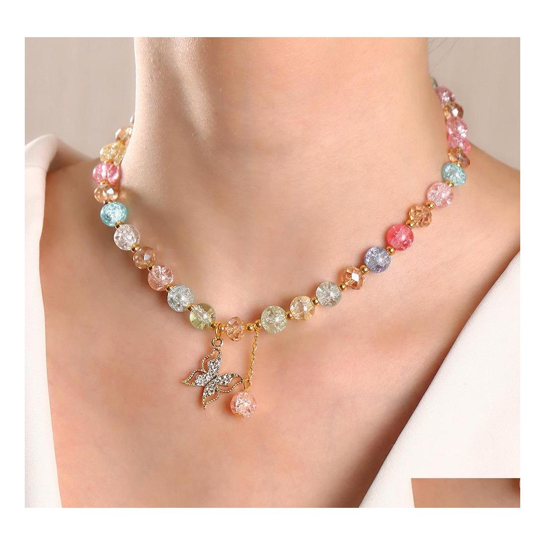 Beaded Necklaces Fashion Jewelry Transparent Colorf Rhinstone Butterfly Pendant Choker Necklace Drop Delivery Pendants Dhiqt
Beaded Necklaces Fashion Jewelry Transparent Colorf Rhinstone Butterfly Pendant Choker Necklace Drop Delivery Pendants Dhiqt