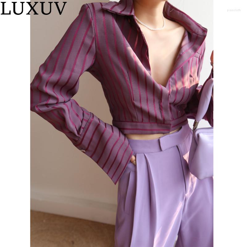 Women' Blouses Women' Shirt Jackets Cool Clothing Office Ladies Suit Tee Ulzzang Vintage T-shirt Stripe Harajuku Short Tops, Purple
Women' Blouses Women' Shirt Jackets Cool Clothing Office Ladies Suit Tee Ulzzang Vintage T-shirt Stripe Harajuku Short Tops, Purple