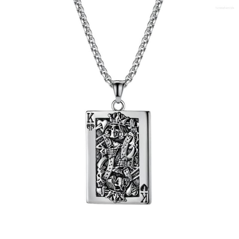 Pendant Necklaces Stainless Steel Vintage Poker Card Skull Men Punk Rock Necklace Fashion Jewelry Gift For Him With Chain
Pendant Necklaces Stainless Steel Vintage Poker Card Skull Men Punk Rock Necklace Fashion Jewelry Gift For Him With Chain