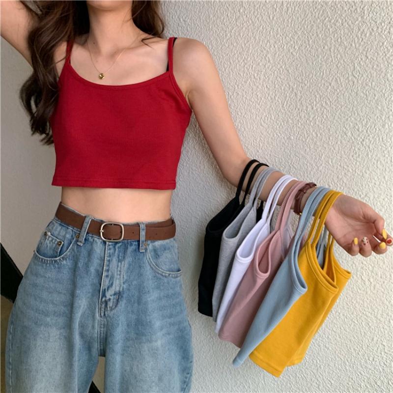 Women's Tanks Multi-color Top Women Solid Sexy Vest Simple Stretchable Tops Female Summer Streetwear Short Camisole, Black
Women's Tanks Multi-color Top Women Solid Sexy Vest Simple Stretchable Tops Female Summer Streetwear Short Camisole, Black
