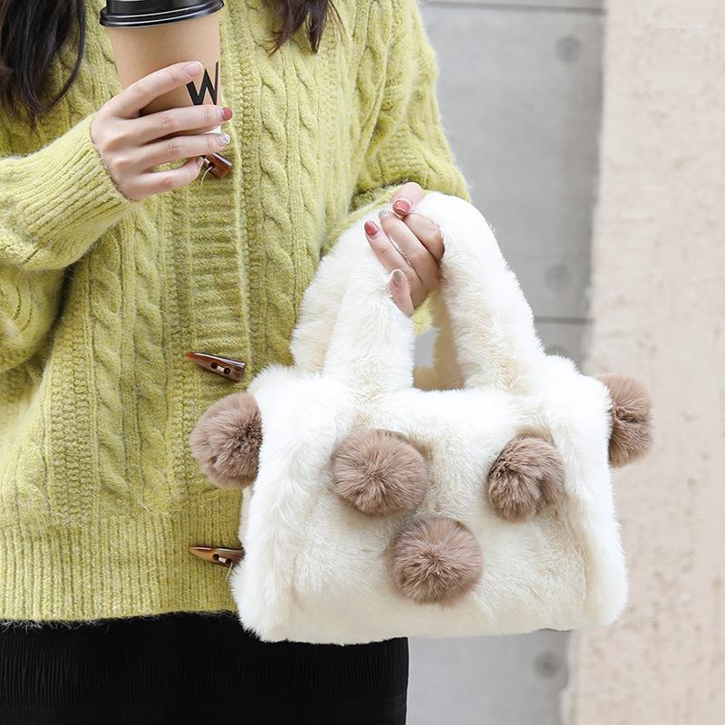 Evening Bags Japanese Casual Retro Fur Bag Ins Simple Plush Hand Held Women's Net Red Fashion Wool Ball Color Contrast Handbag, Black
Evening Bags Japanese Casual Retro Fur Bag Ins Simple Plush Hand Held Women's Net Red Fashion Wool Ball Color Contrast Handbag, Black