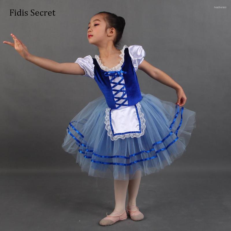 Stage Wear Child Royal Blue Peasant Romantic Ballet Tutu Girls Giselle Performance Dress Ballerina Professional Dance Costumes
Stage Wear Child Royal Blue Peasant Romantic Ballet Tutu Girls Giselle Performance Dress Ballerina Professional Dance Costumes
