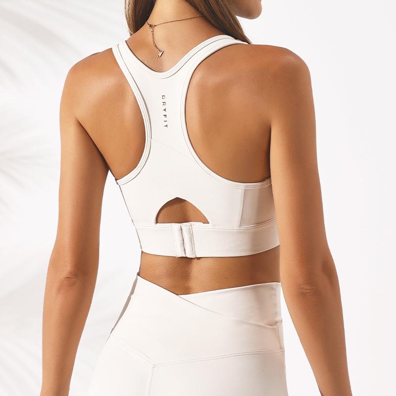 Yoga Outfit BACK BUCKLE RACERBACK Shockproof Athletic Sports Bra Top Women Solid Breathable Stretchy Padded Running Fitness Brassiere, Black
Yoga Outfit BACK BUCKLE RACERBACK Shockproof Athletic Sports Bra Top Women Solid Breathable Stretchy Padded Running Fitness Brassiere, Black