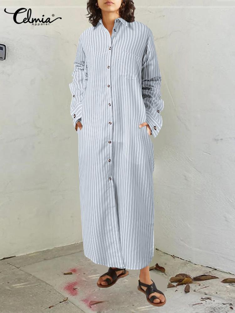 Casual Dresses Celmia 2023 Fashion Autumn Maxi Dress Striped Long Sleeve Button Up Loose Lapel Collar WOmen Shirt, Orange
Casual Dresses Celmia 2023 Fashion Autumn Maxi Dress Striped Long Sleeve Button Up Loose Lapel Collar WOmen Shirt, Orange