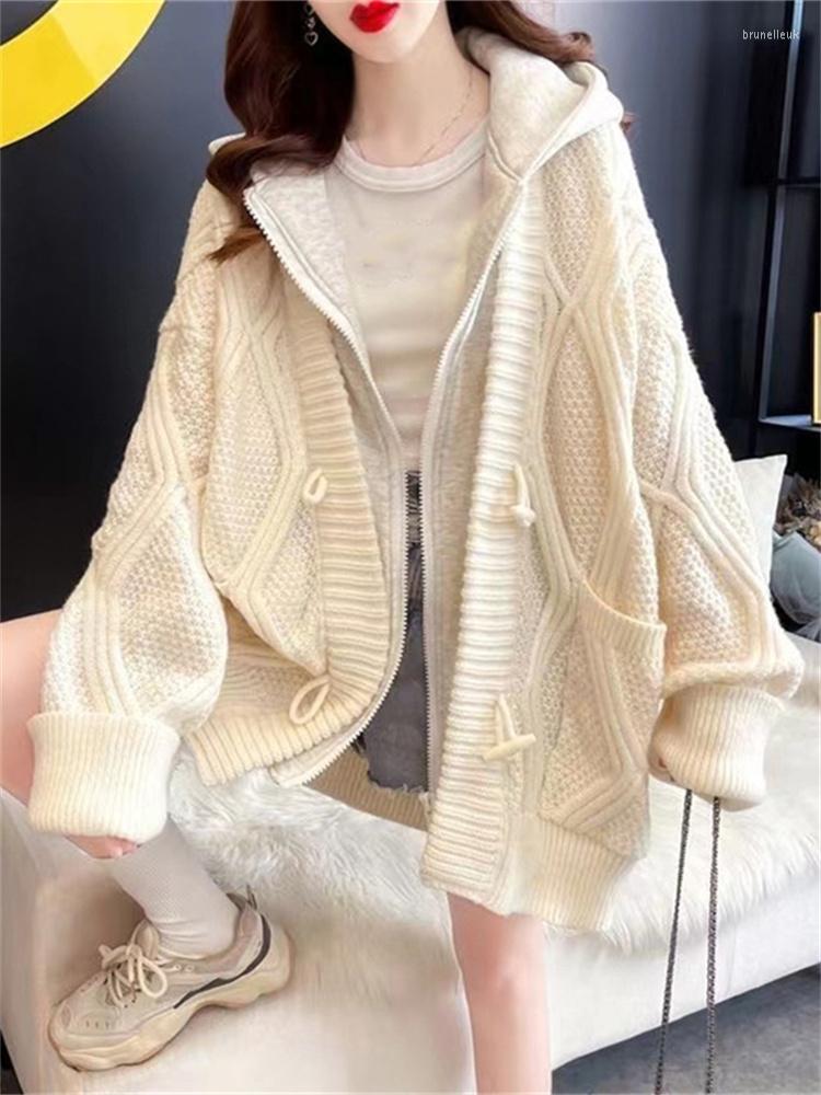 Women's Knits 2023 Lace Twisted Long Sweater Cardigan Jacket Female Korean Version Loose V-neck Long-sleeved Hooded Knitted Top, Zh183 beige
Women's Knits 2023 Lace Twisted Long Sweater Cardigan Jacket Female Korean Version Loose V-neck Long-sleeved Hooded Knitted Top, Zh183 beige