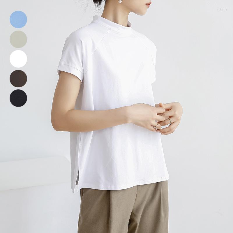 Women's T Shirts 2023 Spring And Summer Japanese Short-sleeved Pullover Shirt Side Split Half High Neck T-shirt, Black
Women's T Shirts 2023 Spring And Summer Japanese Short-sleeved Pullover Shirt Side Split Half High Neck T-shirt, Black