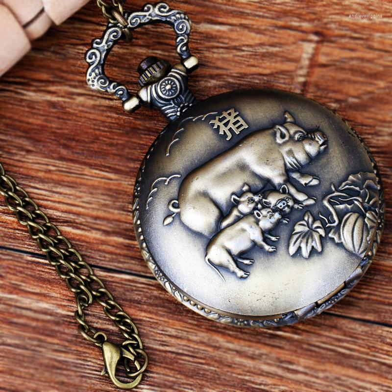 Pocket Watches & Fob Chinese Zodiac Animal Pig Quartz Vintage Gift For Men/Women, Picture shown
Pocket Watches & Fob Chinese Zodiac Animal Pig Quartz Vintage Gift For Men/Women, Picture shown