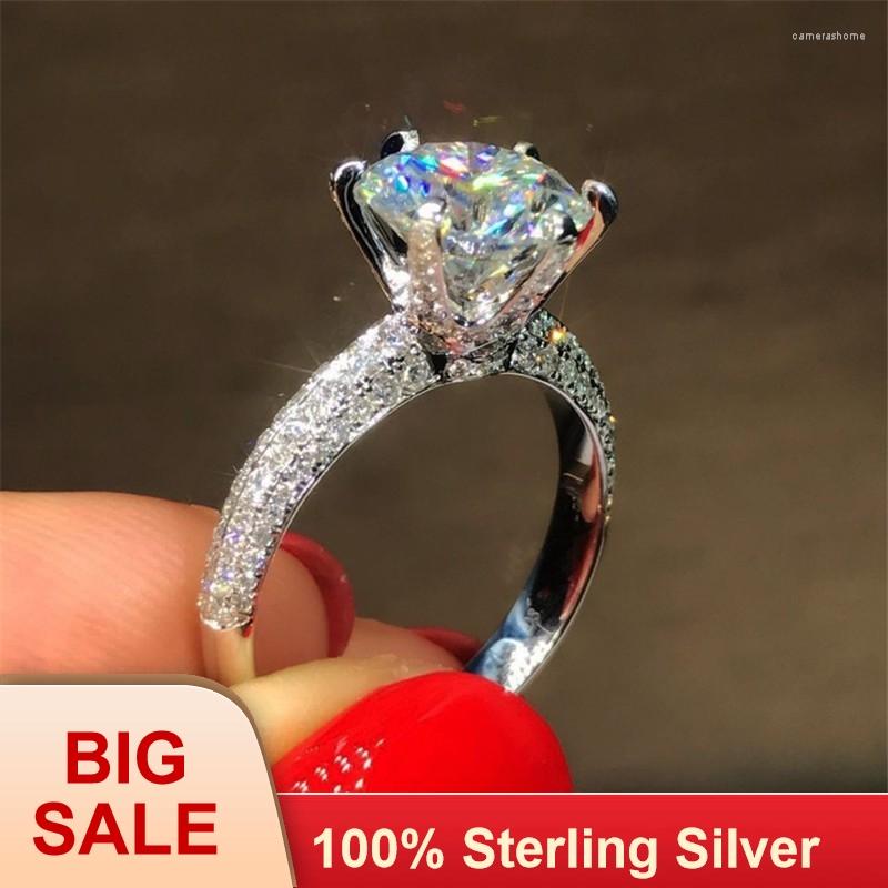 Wedding Rings Classic Six Claw Soild Silver Color Ring Sona 1ct Zircon Cz Engagement Band For Women Jewelry
Wedding Rings Classic Six Claw Soild Silver Color Ring Sona 1ct Zircon Cz Engagement Band For Women Jewelry