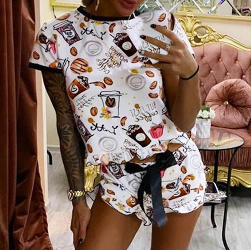 Women' Sleepwear Print Lingerie Women Pajamas Shorts Sleeve Set Fashion Nightwear Short Suits & Sets, Red
Women' Sleepwear Print Lingerie Women Pajamas Shorts Sleeve Set Fashion Nightwear Short Suits & Sets, Red