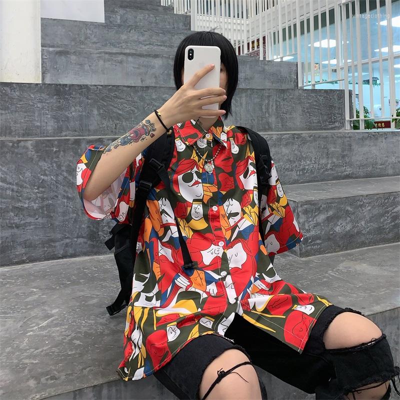 Women's Blouses Summer Korean Harajuku Style Loose Short-sleeved Abstract Art Character Print Shirt Women, Picture shown
Women's Blouses Summer Korean Harajuku Style Loose Short-sleeved Abstract Art Character Print Shirt Women, Picture shown