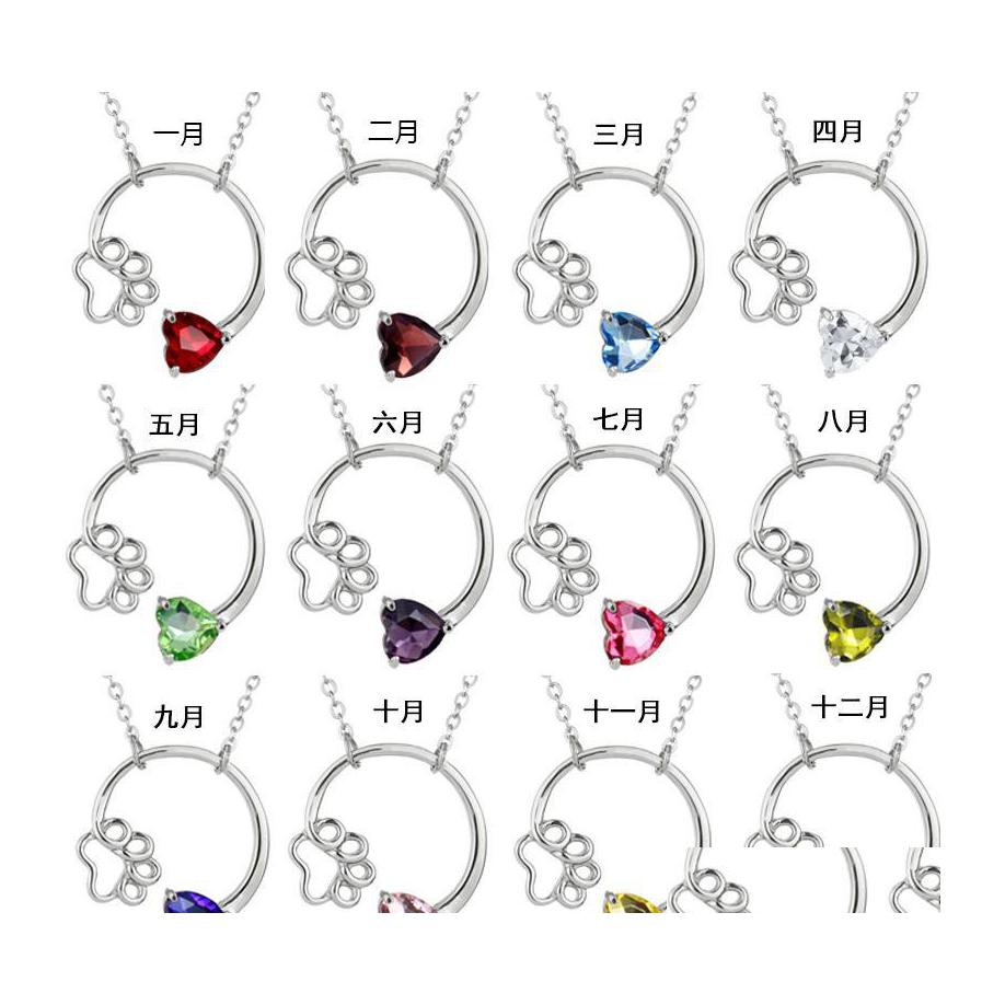 Pendant Necklaces Pretty Crystal Necklace Bear Cat Dog Paw Birthstone Beautif Cute Birthday Gift Heart Zircon Footprint Pet Claw Nan Dhac8
Pendant Necklaces Pretty Crystal Necklace Bear Cat Dog Paw Birthstone Beautif Cute Birthday Gift Heart Zircon Footprint Pet Claw Nan Dhac8