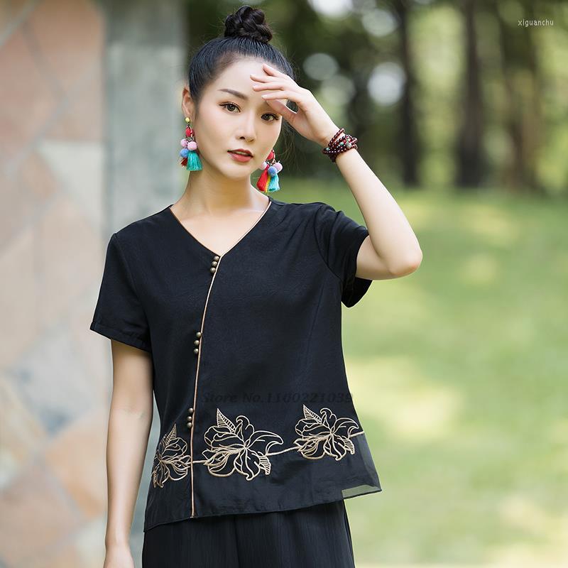 Ethnic Clothing 2023 Traditional Chinese Blouse Retro Casual Loose Qipao Vintage Flower Embroidery Chiffon Oriental Tang Suit
Ethnic Clothing 2023 Traditional Chinese Blouse Retro Casual Loose Qipao Vintage Flower Embroidery Chiffon Oriental Tang Suit