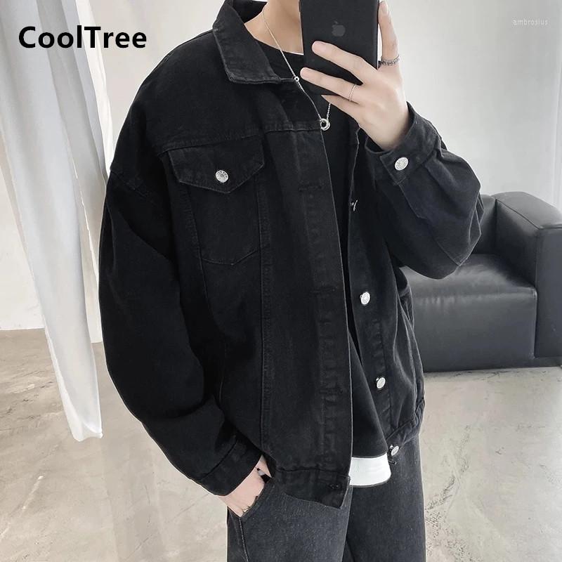 Men' Jackets CoolTree Men Denim Jacket Spring Autumn Black Single-breasted Casual Jeans Coats Male Hip Hop Streetwear Loose Outerwear
Men' Jackets CoolTree Men Denim Jacket Spring Autumn Black Single-breasted Casual Jeans Coats Male Hip Hop Streetwear Loose Outerwear