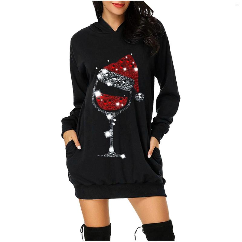 Casual Dresses Red Wine Glass Printing Sweatshirts Dress With Pockets For Women Christmas Cartoon Harajuku Vestidos Loose Hoody Robes, Black
Casual Dresses Red Wine Glass Printing Sweatshirts Dress With Pockets For Women Christmas Cartoon Harajuku Vestidos Loose Hoody Robes, Black