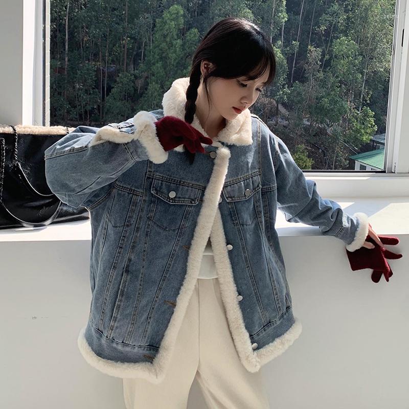 Women's Trench Coats Miss CocoLi - Plush Thickened Lapel Denim Jacket Women's Loose And Versatile Warm Cotton, See chart
Women's Trench Coats Miss CocoLi - Plush Thickened Lapel Denim Jacket Women's Loose And Versatile Warm Cotton, See chart