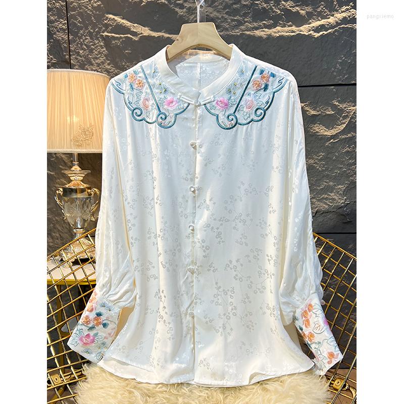 Ethnic Clothing High-end Summer Chinese Style Embroidery Blouse Shirt Women Fashion Loose Lady Long Sleeve Sun-proof Top S-XXL
Ethnic Clothing High-end Summer Chinese Style Embroidery Blouse Shirt Women Fashion Loose Lady Long Sleeve Sun-proof Top S-XXL