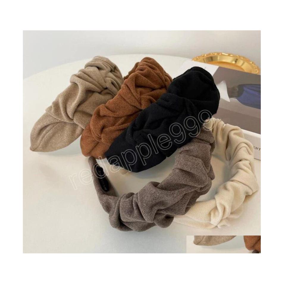 Headbands Fashion Womens Headwear Wide Side Pleated Flower Hairband Warm Plush Turban Winter Headband Drop Delivery Jewelry Hairjewel Dhgbi 
Headbands Fashion Womens Headwear Wide Side Pleated Flower Hairband Warm Plush Turban Winter Headband Drop Delivery Jewelry Hairjewel Dhgbi