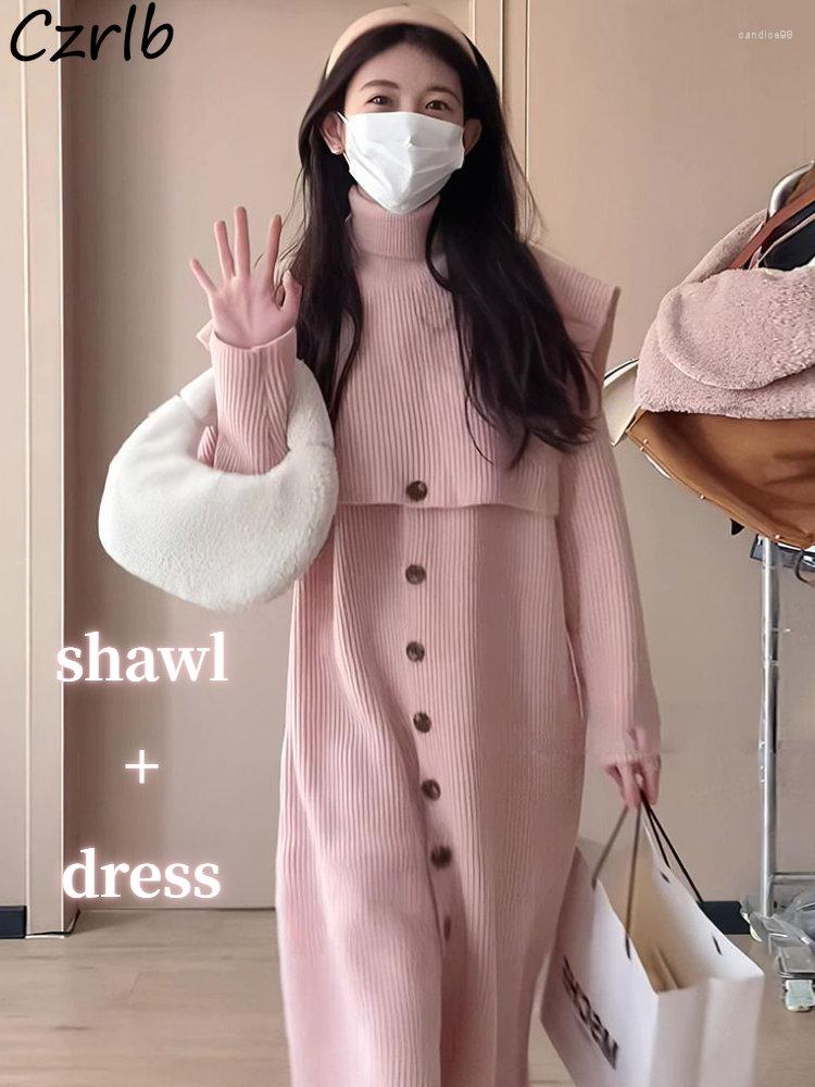 Work Dresses Autumn Fashion Sets Women Loose Midi Knitted Cropped Turtleneck Sweater Shawl 2 Pieces Korean Style Ins Simple Girls, Pink 2 pcs sets
Work Dresses Autumn Fashion Sets Women Loose Midi Knitted Cropped Turtleneck Sweater Shawl 2 Pieces Korean Style Ins Simple Girls, Pink 2 pcs sets