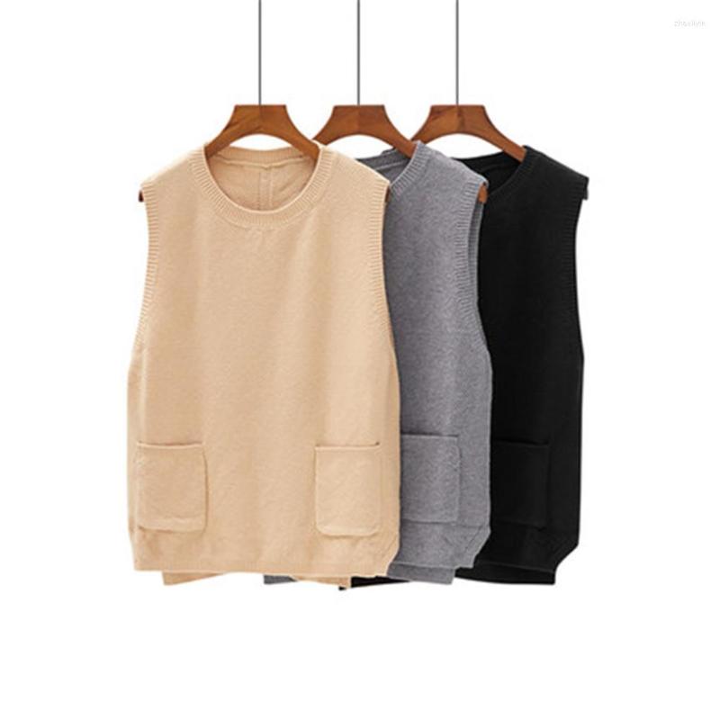 Women's Vests Women's Vest Sweater Fashion Solid Color Pocket Knit Loose Retro Top For Women, Black
Women's Vests Women's Vest Sweater Fashion Solid Color Pocket Knit Loose Retro Top For Women, Black