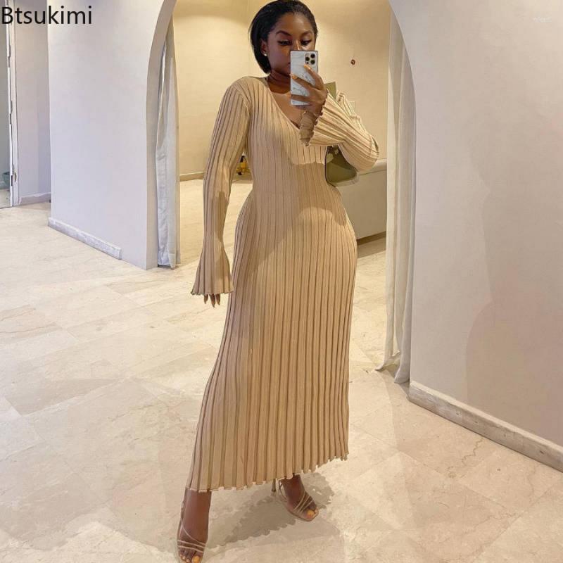 Casual Dresses Knitted For Women 2023 Autumn Winter Elegant Pleated Long Sleeve V Neck Slim White Maxi Dress, Black
Casual Dresses Knitted For Women 2023 Autumn Winter Elegant Pleated Long Sleeve V Neck Slim White Maxi Dress, Black