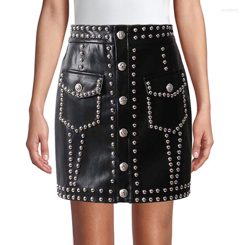 Skirts Heavy Industry Rivet PU Short Skirt Women Net Red Women' Fashion All-match High Waist A-line, White
Skirts Heavy Industry Rivet PU Short Skirt Women Net Red Women' Fashion All-match High Waist A-line, White