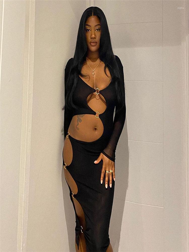 Casual Dresses Y2K Sexy Long Sleeve Backless Hollow Out Mesh See Through Stitching Self-Cultivation Package Hip Dress Holiday Women, Black
Casual Dresses Y2K Sexy Long Sleeve Backless Hollow Out Mesh See Through Stitching Self-Cultivation Package Hip Dress Holiday Women, Black