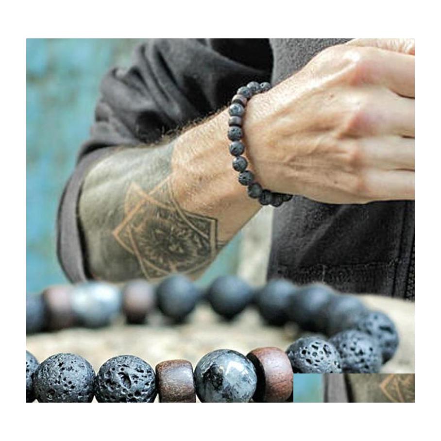 Beaded Strands Mens Lava Rock Essential Oil Diffuser Bracelets For Women Natural Stone Magnetic Wooden Beads Charm Diy Fashion Jewe Otyh1
Beaded Strands Mens Lava Rock Essential Oil Diffuser Bracelets For Women Natural Stone Magnetic Wooden Beads Charm Diy Fashion Jewe Otyh1