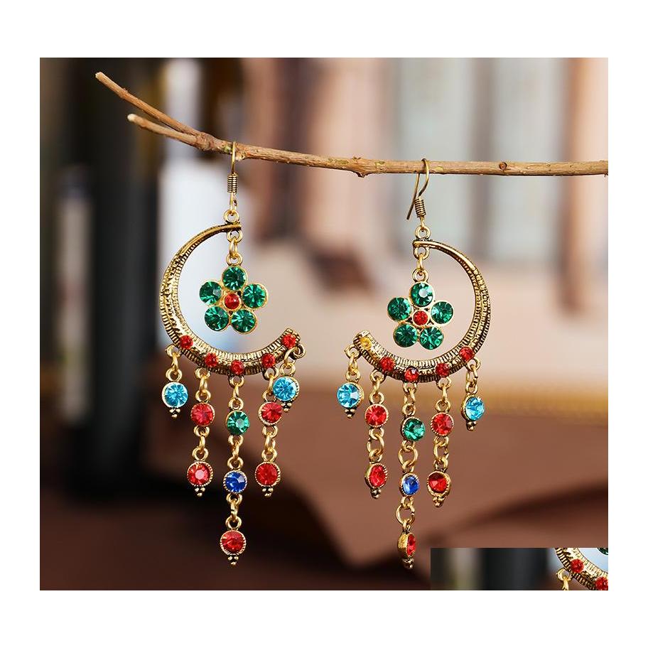 Stud Bohemian Fashion Jewelry Vintage Earrings Womens Rhinstone Flower Dangle Tassels Drop Delivery Dhdnp
Stud Bohemian Fashion Jewelry Vintage Earrings Womens Rhinstone Flower Dangle Tassels Drop Delivery Dhdnp
