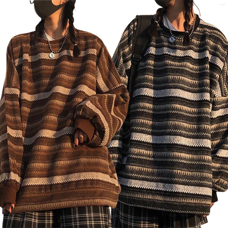 Women' Sweaters Women Loose Striped Sweater Adults Casual Long Sleeve Round Neck Pullover With Pocket, Black
Women' Sweaters Women Loose Striped Sweater Adults Casual Long Sleeve Round Neck Pullover With Pocket, Black