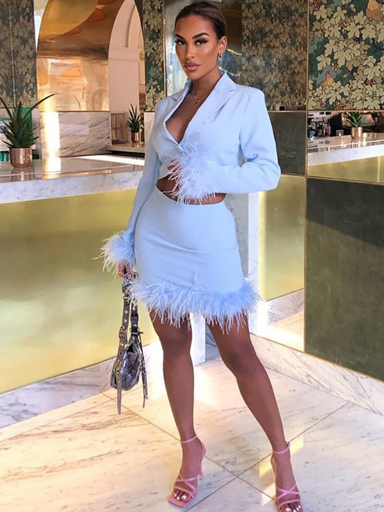 Two Piece Dress Taruxy Elegant Two Piece Set Blazer Suit Women Feather Long Sleeve Tops And Bodycon Skirts Party Outfits 2 Piece Matching Sets 230203, Be
Two Piece Dress Taruxy Elegant Two Piece Set Blazer Suit Women Feather Long Sleeve Tops And Bodycon Skirts Party Outfits 2 Piece Matching Sets 230203, Be