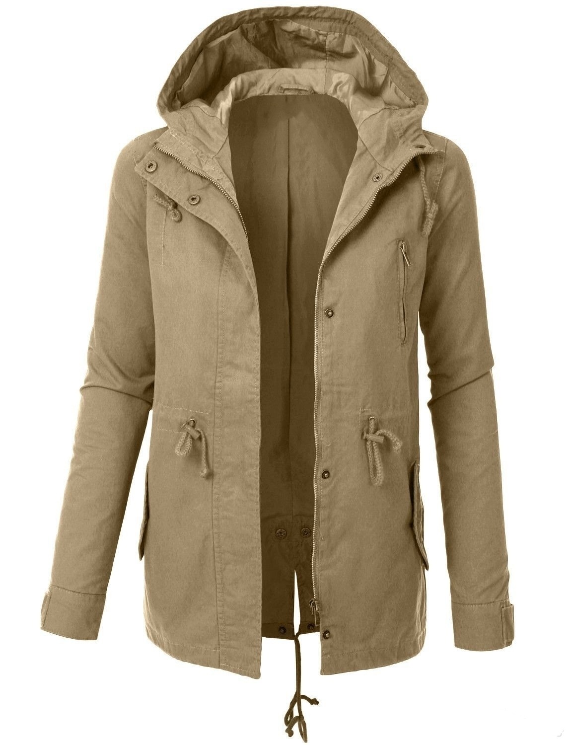 JAYCOSIN Ladies Hoodie Sweatshirt Zip Up Plain Jacket Hooded Womens Jumper Hoody Coat Top long sleeve hooded jacket Sweatshirt