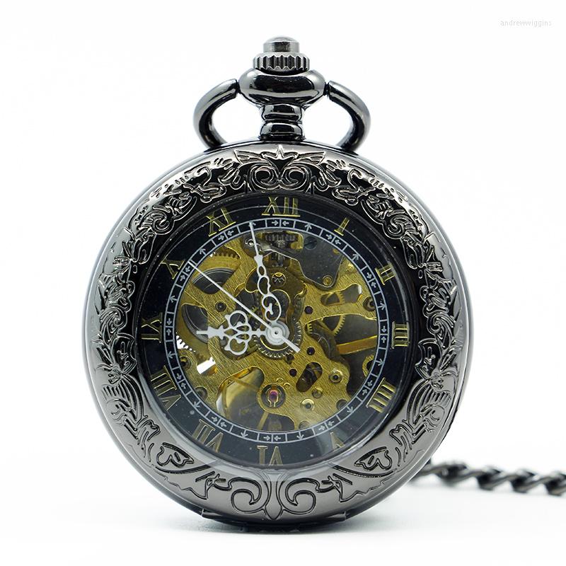 Pocket Watches Retro Steampunk Exquisite Skeleton Men Watch Transparent Auto Mechanical Vintage Roman Scale Necklace PJX1242, Picture shown
Pocket Watches Retro Steampunk Exquisite Skeleton Men Watch Transparent Auto Mechanical Vintage Roman Scale Necklace PJX1242, Picture shown