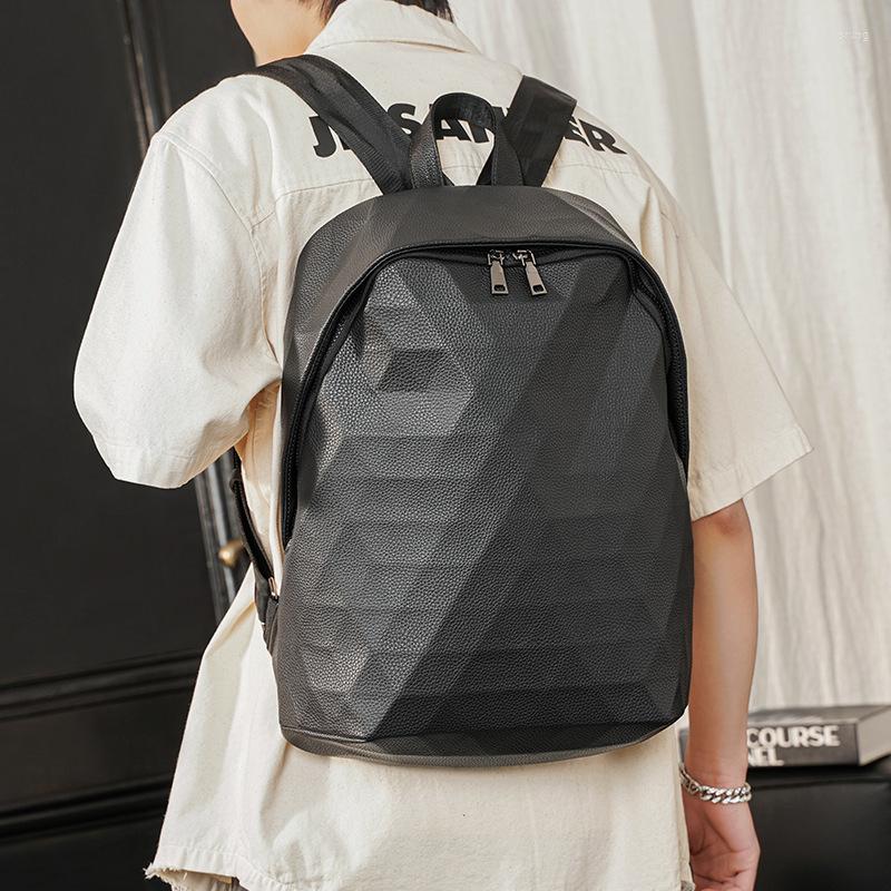 Backpack 2023 Men Fashion 3D Rhombus Men's Matte Soft Frosted PU Leather Male Travel Bag Back Bolsas, Black
Backpack 2023 Men Fashion 3D Rhombus Men's Matte Soft Frosted PU Leather Male Travel Bag Back Bolsas, Black