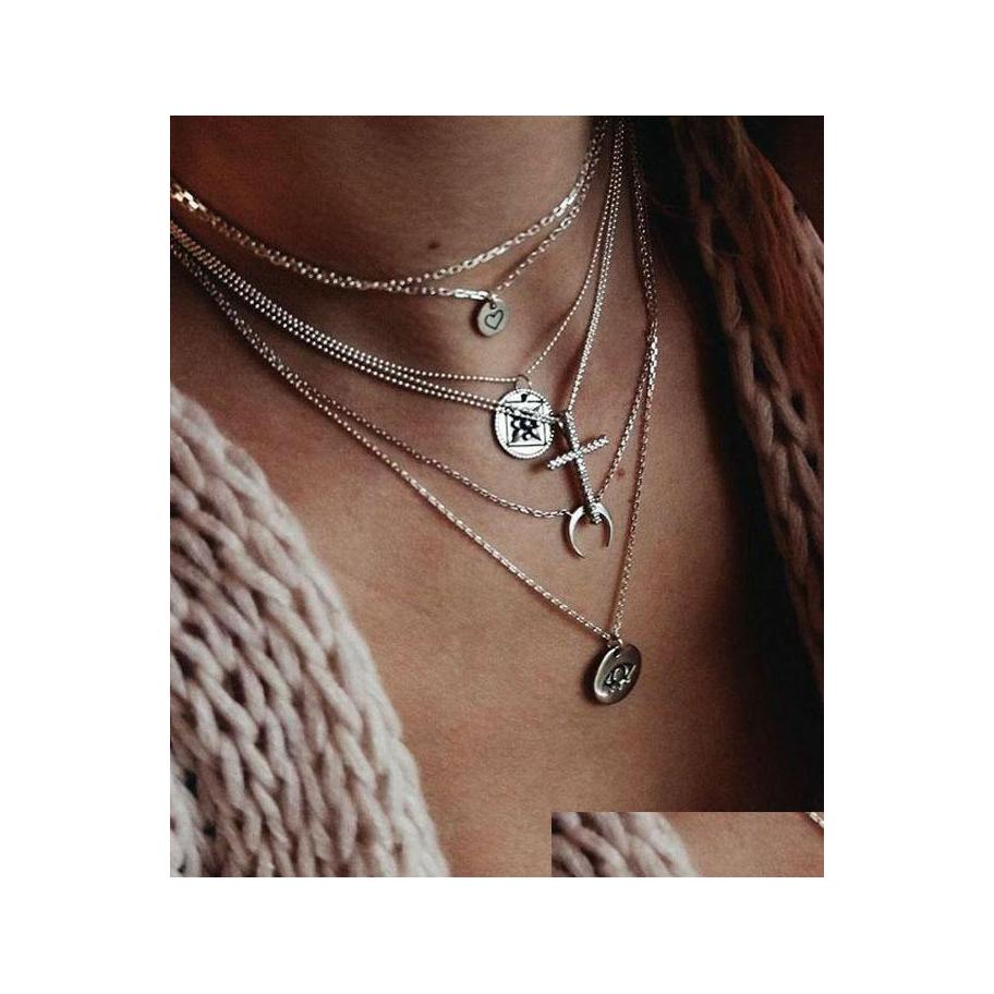 Pendant Necklaces Fashion Jewelry Mtilayer Necklace Metallic Cross Moon Eyes Drop Delivery Pendants Dh9Ll
Pendant Necklaces Fashion Jewelry Mtilayer Necklace Metallic Cross Moon Eyes Drop Delivery Pendants Dh9Ll