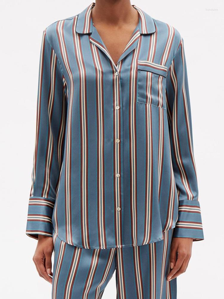 Women' Blouses Women Shirt 2023 Spring And Summer Lapel Single-breasted Silk Blue Striped Casual Long-sleeved Trousers, Pant
Women' Blouses Women Shirt 2023 Spring And Summer Lapel Single-breasted Silk Blue Striped Casual Long-sleeved Trousers, Pant