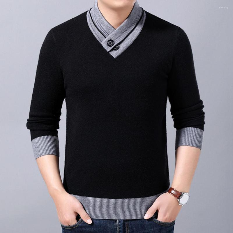 Men's Sweaters Men Sweater V Neck Knitted Contrast Colors Loose Spring For Daily Wear, Wine red
Men's Sweaters Men Sweater V Neck Knitted Contrast Colors Loose Spring For Daily Wear, Wine red