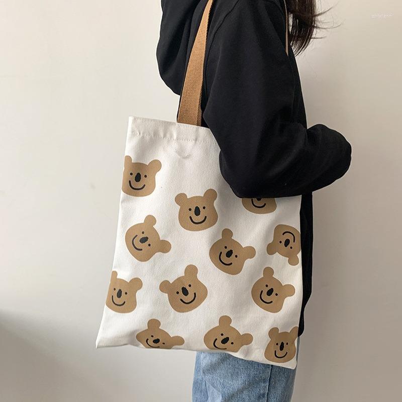 Evening Bags Shoulder Shopper Bag For Women Girl Cartoon Bear White Female Handbags Cloth Shopping Ladies Tote Beach 2023
Evening Bags Shoulder Shopper Bag For Women Girl Cartoon Bear White Female Handbags Cloth Shopping Ladies Tote Beach 2023
