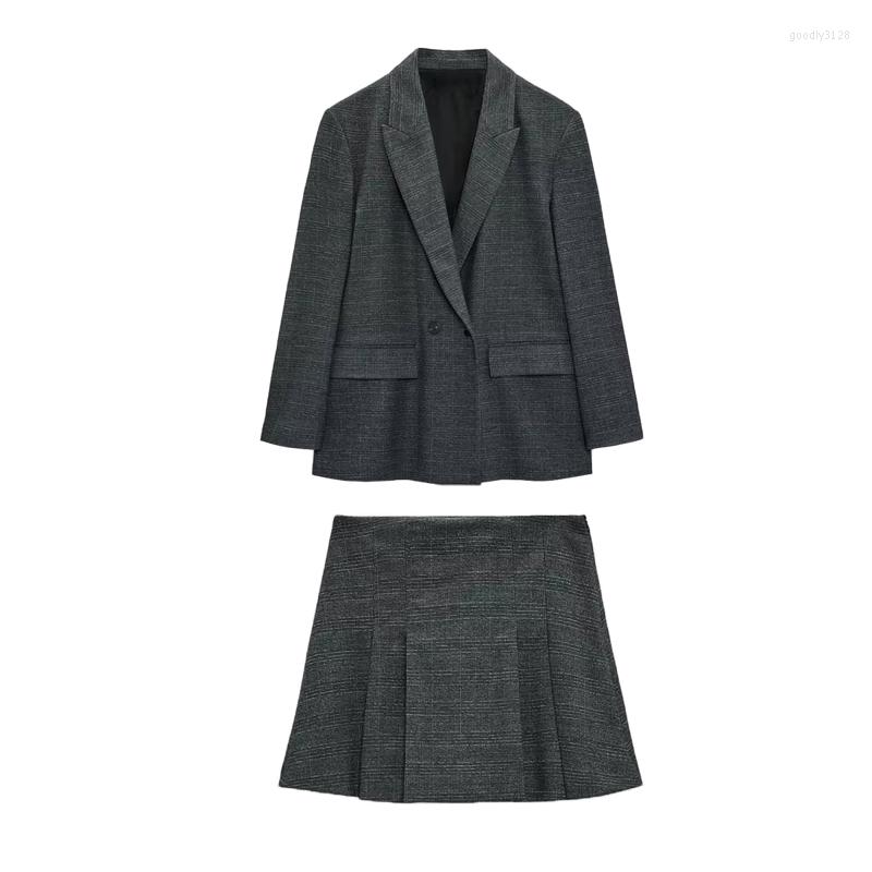 Work Dresses 2023Autumn And Winter Women's Temperament Loose Double-breasted Gray Suit Jacket Pleated Culottes, Skirt
Work Dresses 2023Autumn And Winter Women's Temperament Loose Double-breasted Gray Suit Jacket Pleated Culottes, Skirt
