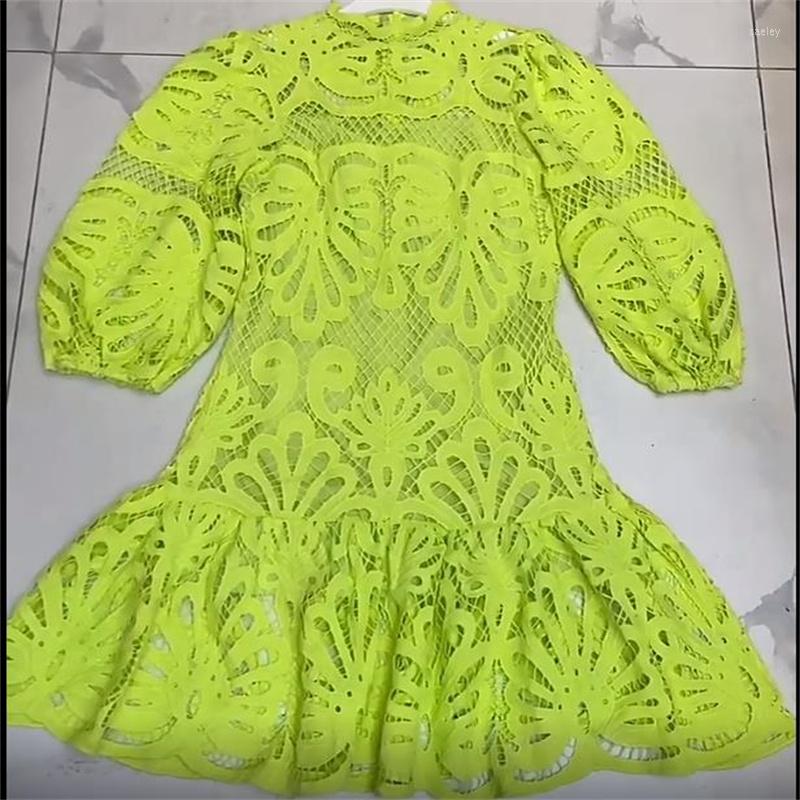 Casual Dresses 2023 Fashion Hollow Embroidery Flower Lantern Sleeve Lace Solid Color Dress Women, Ivory
Casual Dresses 2023 Fashion Hollow Embroidery Flower Lantern Sleeve Lace Solid Color Dress Women, Ivory