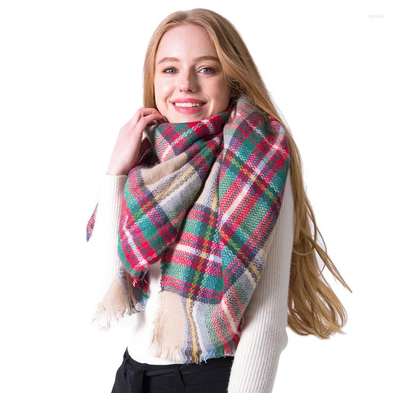 Scarves Women's Scarf Autumn And Winter Colorful Plaid Imitation Cashmere Camel Square Large Shawl
Scarves Women's Scarf Autumn And Winter Colorful Plaid Imitation Cashmere Camel Square Large Shawl
