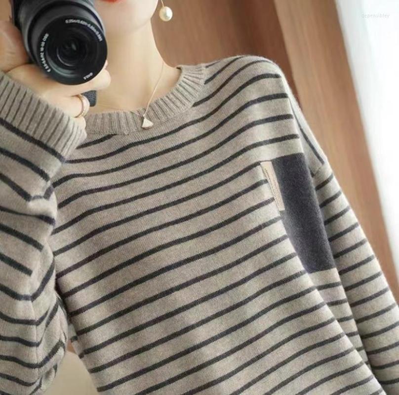 Women's Sweaters Autumn Winter Knitting Cashmere Pullover Women's Fashion Stripe Round Neck Long Sleeve Sweater Loose Casual Soft Warm, Black 
Women's Sweaters Autumn Winter Knitting Cashmere Pullover Women's Fashion Stripe Round Neck Long Sleeve Sweater Loose Casual Soft Warm, Black