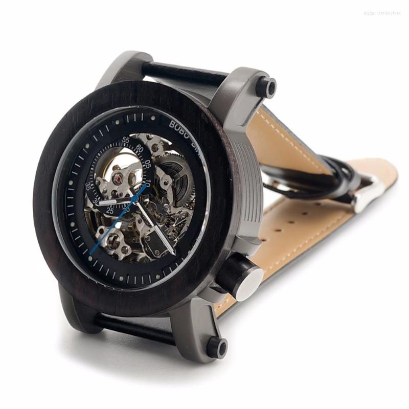 Wristwatches BOBO BIRD Automatic Self-Wind Mechanical Men Wooden Watch Leather Strap Luxury Uomo Orologio Can Drop Cf-K10 K11 K14, K11 gold dial
Wristwatches BOBO BIRD Automatic Self-Wind Mechanical Men Wooden Watch Leather Strap Luxury Uomo Orologio Can Drop Cf-K10 K11 K14, K11 gold dial